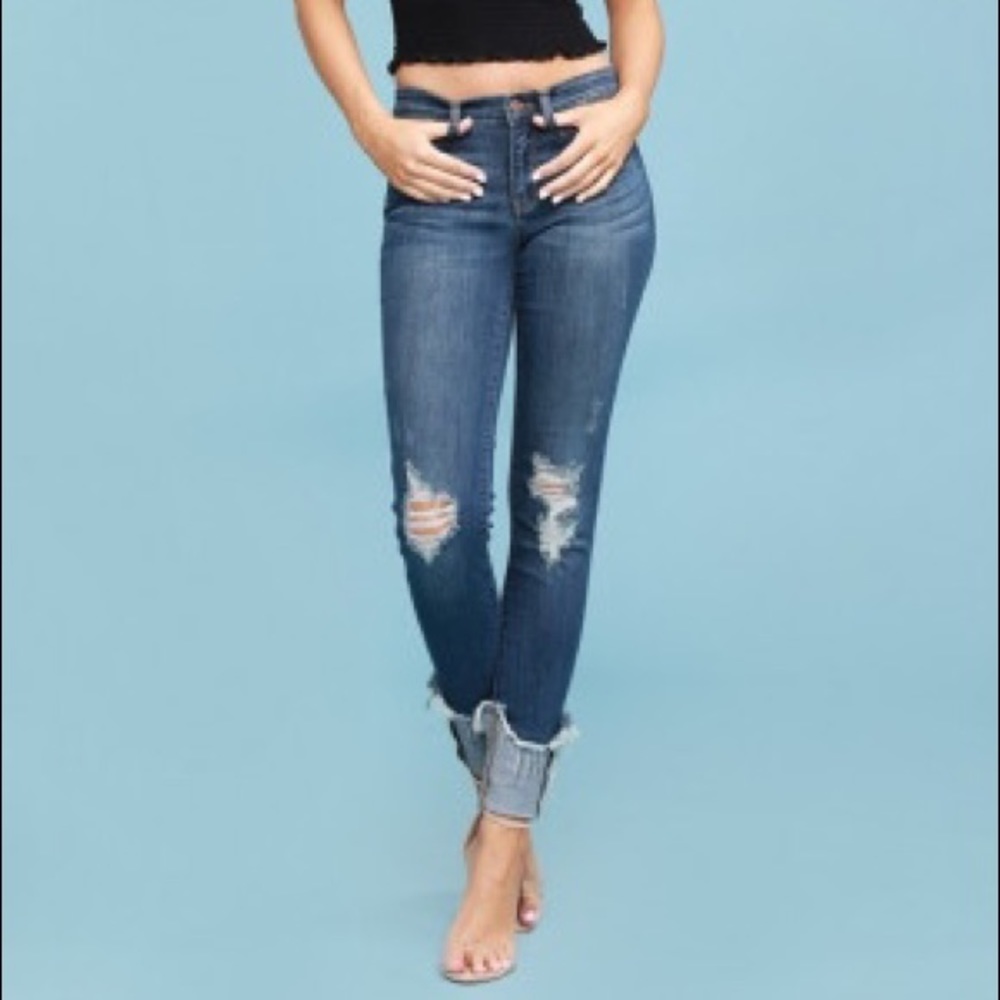 Judy Blue Cuffed Hem Skinny Jeans